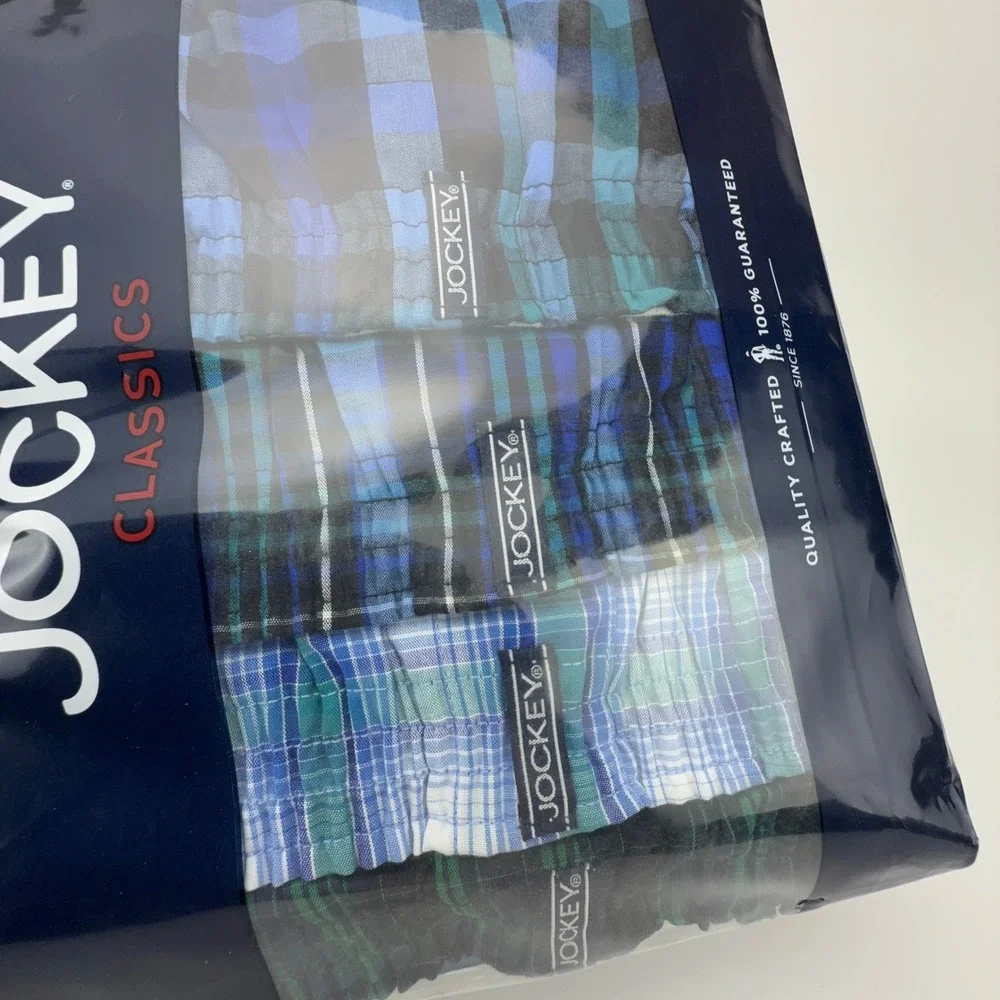Jockey Classics‎ Full-Cut Woven Boxers XL 40-42 4-Pack Plaid StayNew 009968/145